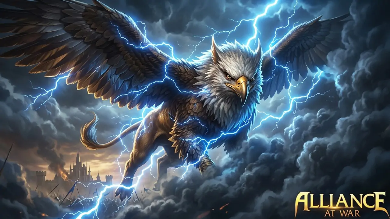 Storm Griffin in the official Alliance at War video thumbnail.